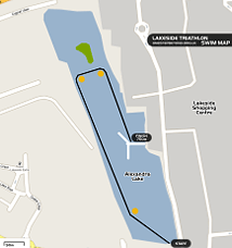 Lakeside Triathlon - Swim Map