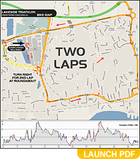 Lakeside Triathlon - Bike Map